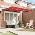 vidaXL Rám markízy Červená 300 x 250 cm Polyester s PU povrchom