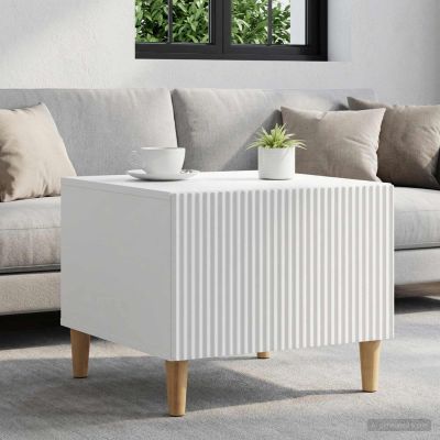 vidaXL Konferenčný stolík Biela 49 x 50 x 40 cm Kompozitné drevo