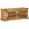 vidaXL Skriňa na topánky 110 x 38 x 45 cm Masívne mango drevo Hnedá