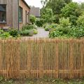 vidaXL Záhradný plot Karbonizovaný 600 x 90 cm Rákosie