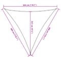 vidaXL Tieniaca plachta 160 g/m² červená 3x3x3 m HDPE