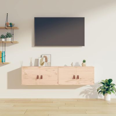 vidaXL Nástenné skrinky 2 ks 60x30x30 cm masívna borovica