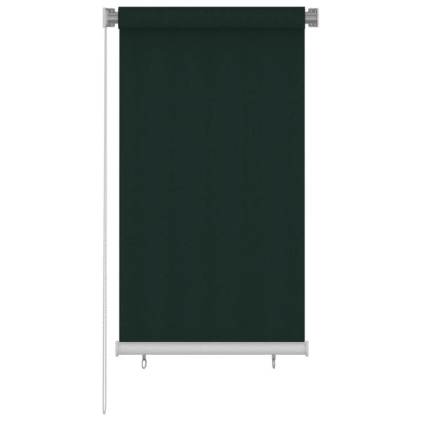 vidaXL Vonkajšia zatemňovacia roleta 85 (Š) x 140 (V) cm tmavozelená HDPE
