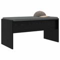 vidaXL Predsieňová lavica s vankúšom Čierny dub 83 x 38 x 40 cm