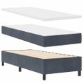 vidaXL Posteľ s pružinovým rámom Tmavo šedá 200 x 80 cm Zamat