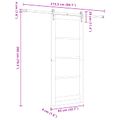 vidaXL Posuvné dvere ORKDAL 83 x 202 cm Borovicový masív Biela