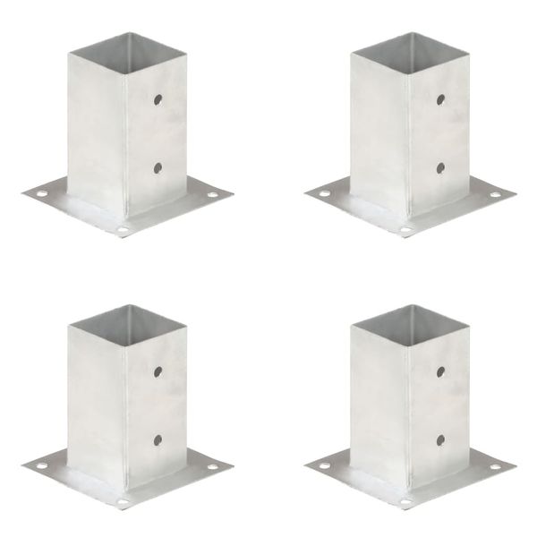 vidaXL Kotvy na stĺpiky 4 ks 81 mm galvanizovaný kov