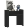 vidaXL Konzolový stolík čierny 100x35x90 cm kompozitné drevo