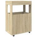 vidaXL Barový vozík dub sonoma 60x39,5x89 cm kompozitné drevo