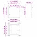 vidaXL Ovládacia skriňa Sivá 57 x 23 x 60 cm ABS plast