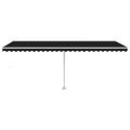 vidaXL Automatická markíza s LED a senzorom vetra 600x300 antracitová