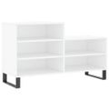 vidaXL Botník biely 102x36x60 cm spracované drevo
