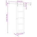 vidaXL Posuvné dvere ORKDAL 61 x 198,5 cm Borovicový masív