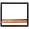 vidaXL Nástenné police 2 ks 40x24x35 cm akáciový masív a oceľ
