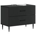 vidaXL Nočný stolík Čierna 62 x 34,5 x 47,5 cm Kompozitné drevo