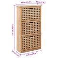 vidaXL Botník z orechového dreva 55x20x104 cm