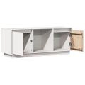 vidaXL TV skrinka biela 110,5x35x44 cm masívna borovica