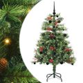 vidaXL Umelý vianočný stromček 150 LED Teplá biela PVC a kov Zelená
