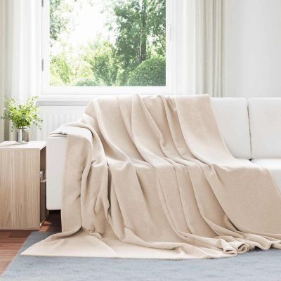 vidaXL Prikrývky na hodenie 6 pcs Béžová 240 x 270 cm Flís