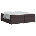 vidaXL Rám postele s matracmi Tmavohnedá 200 x 200 cm látka