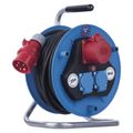 Predlžovací kábel EMOS P193250 na bubne 25 m / 3 zásuvky / čierny / guma / 230V/400V / 1,5 mm2