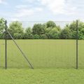 vidaXL Zváraná drôtená ohrada na upevnenie 10 x 1,5 m Sivá Sieťovina