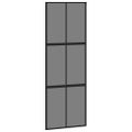 vidaXL Posuvné dvere s kovaním čierne 76x205 cm tvrdené sklo