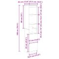 vidaXL Highboard Hnedý dub 37,5x35x180 cm Konštruktérske drevo