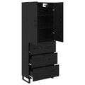 vidaXL Highboard 2 ks Čierny dub 69,5 x 34 x 180 cm