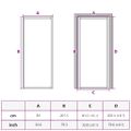 vidaXL Domové dvere 83 x 201,5 x 3,5 cm Hliník a tvrdené sklo