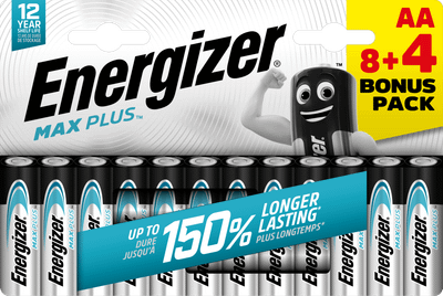 Energizer Max Plus AA alkalické batérie 8+4 12ks E303322000