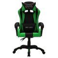 vidaXL Herná stolička s RGB LED svetlami zeleno-čierna umelá koža