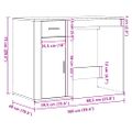 vidaXL Stôl dub artisan 100x49x75 cm kompozitné drevo
