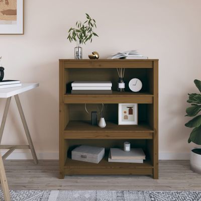 VidaXL Knižnica medovohnedá 80x35x97 cm masívna borovica