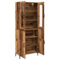 vidaXL Highboard 2 ks Staré drevo 69,5 x 34 x 180 cm Kompozitné drevo
