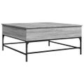 vidaXL Konferenčný stolík, sivá sonoma 95x95x45cm kompozitné drevo+kov