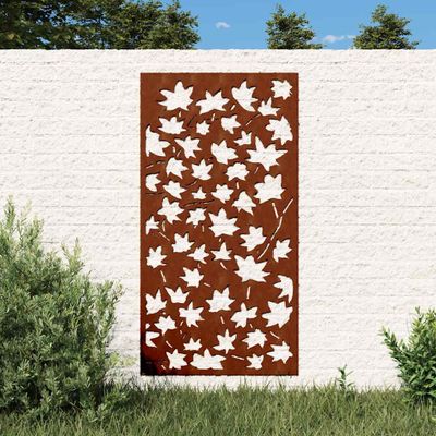 vidaXL Záhradná dekorácia 105x55 cm, cortenová oceľ, javorový list