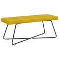 vidaXL lavička Žltá 110 x 40 x 45 cm Zamat