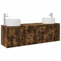vidaXL Set kabinetov do kúpeľne 3 ks Dymový dub 49,5 x 44,5 x 66 cm