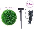 vidaXL Umelé buxusové gule s LED svetlami, 2 ks, zelená, 47 cm