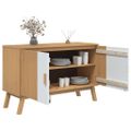vidaXL Komoda OLDEN, bielo hnedá 114x43x73,5 cm, borovicový masív