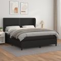 vidaXL Boxspring posteľ s matracom čierna 160x200 cm umelá koža