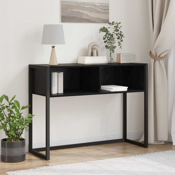 vidaXL Koncový stôl Čierny dub 100 x 36 x 75 cm Kompozitné drevo