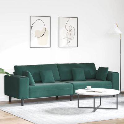 vidaXL Pohovka Tmavozelená 250 x 77 x 76 cm Zamat