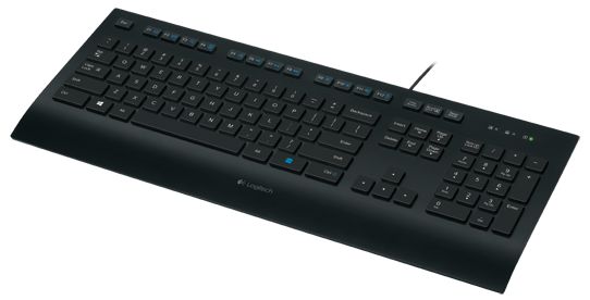 Logitech K280e/Drôtová USB/US layout/Čierna