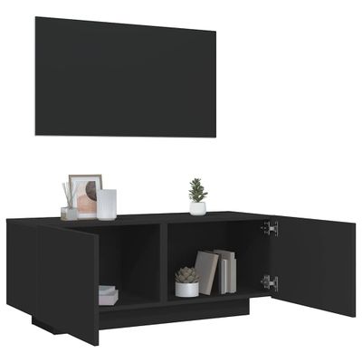 vidaXL TV skrinka čierna 100x35x40 cm spracované drevo
