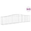 vidaXL Oblúkové gabionové koše 25 ks 400x50x80/100 cm pozink. železo
