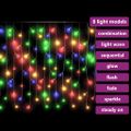 vidaXL LED záclonové svetlá cencúle 10 m 400 LED farbné 8 funkcií