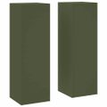 vidaXL Stojan na rastliny 2 pcs Olivovo zelená 24 x 24 x 75 cm Oceľ