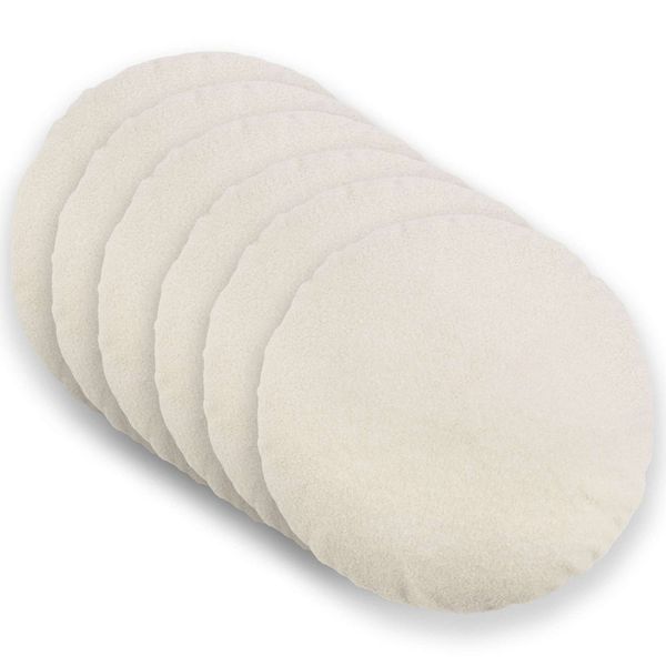 vidaXL Poťah na podložku 6 pcs HEERLEN Krémová Ø 40 cm Bouclé